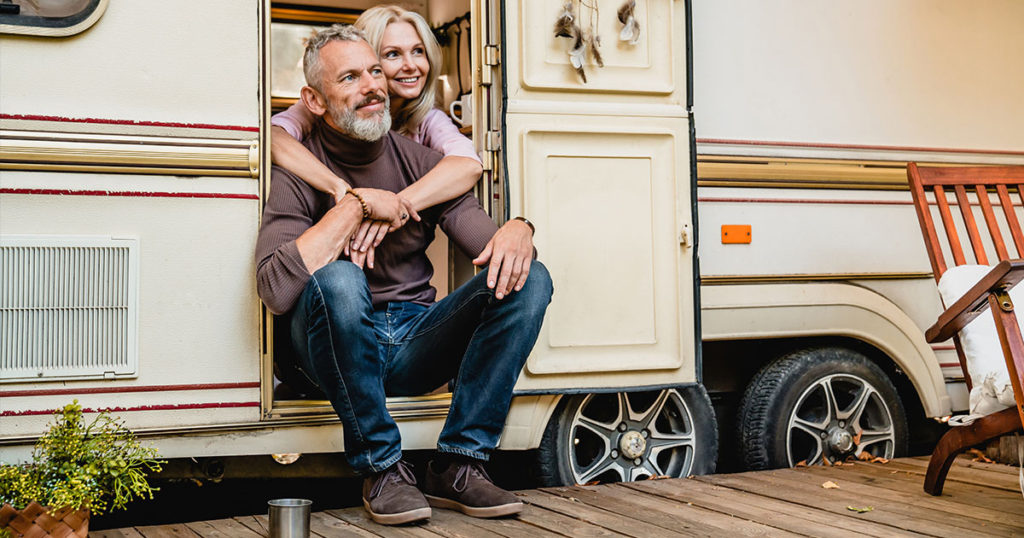 couple in an RV